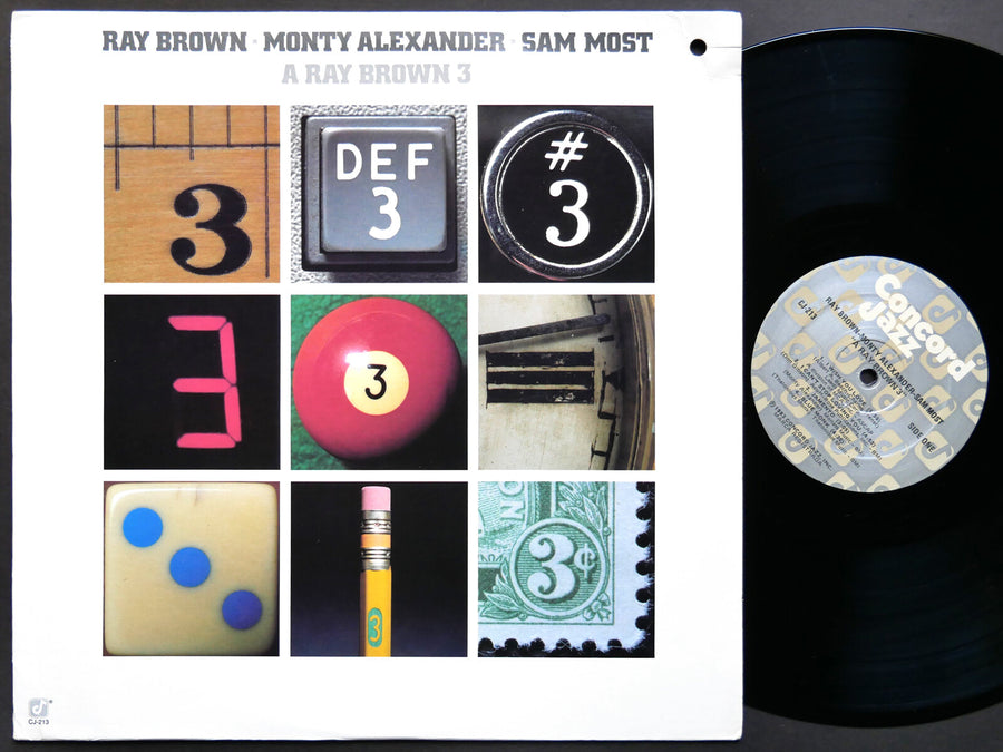 RAY BROWN MONTY ALEXANDER SAM MOST A Ray Brown 3 LP CONCORD RECORDS CJ-213 JAZZ