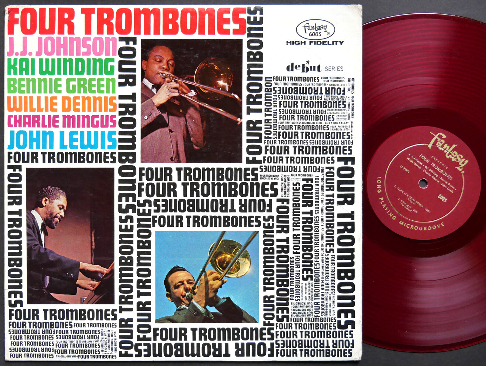 J.J. JOHNSON CHARLIE MINGUS Four Trombones LP FANTASY 6005 US 1962 DG MONO