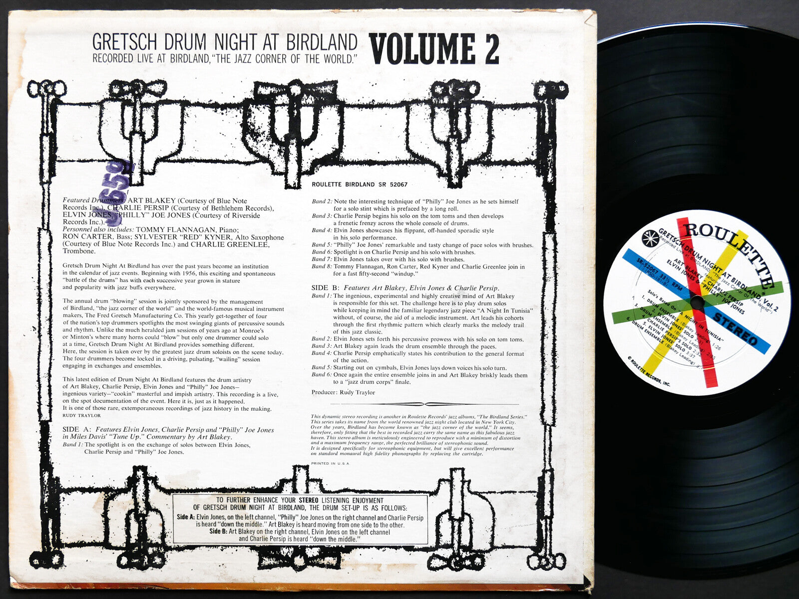 ART BLAKEY ELVIN JONES Gretsch Drum Night At Birdland Vol.2 LP ROULETTE SR-52067