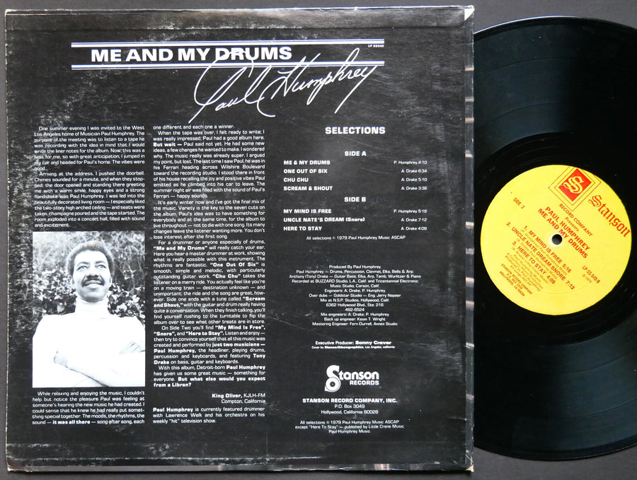 PAUL HUMPHREY Me And My Drums LP STANSON LP SS 540 US 1979 Jazz Funk