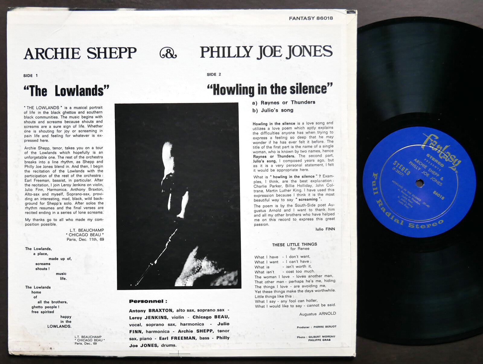 ARCHIE SHEPP & PHILLY JOE JONES LP FANTASY 86018 US 1971 DG ST Antony Braxton NM