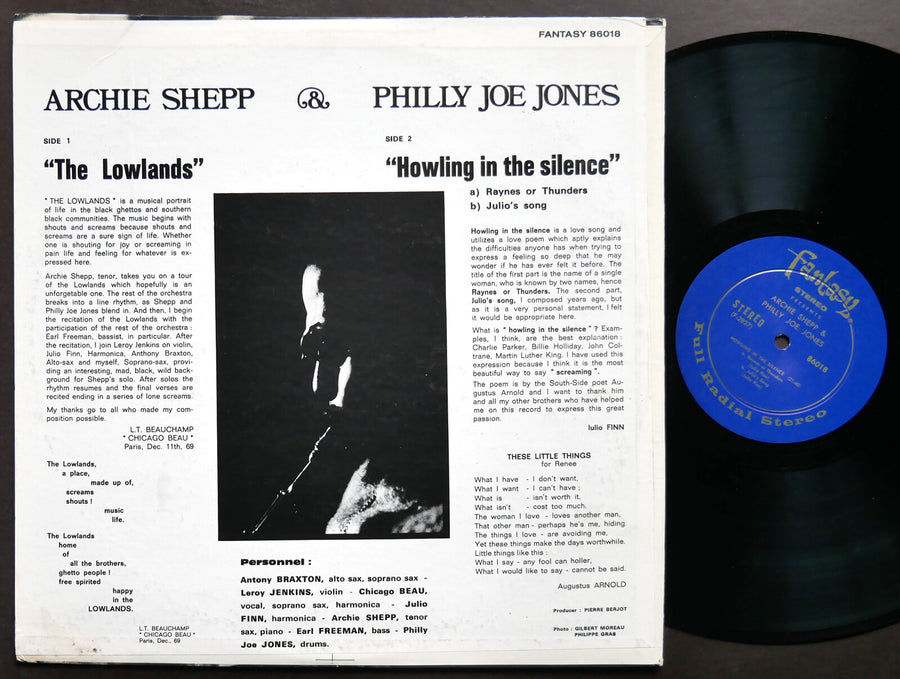ARCHIE SHEPP & PHILLY JOE JONES LP FANTASY 86018 US 1971 DG ST Antony Braxton NM