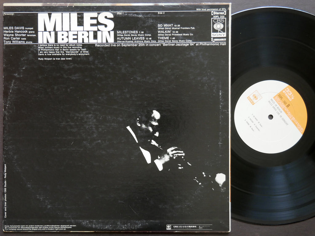 MILES DAVIS In Berlin LP CBS/SONY SOPL 163 JP 1970 Herbie Hancock Wayne Shorter