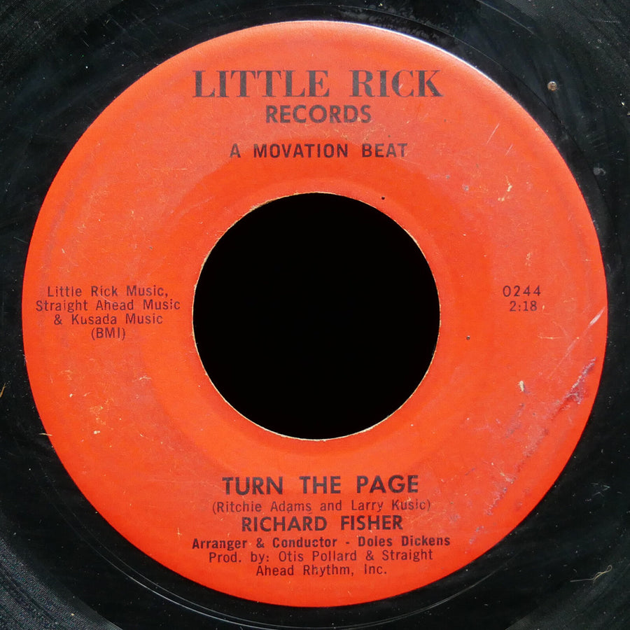 RICHARD FISHER Turn The Page / Since I Met You, Baby 45 LITTLE RICK 0244 US 1983