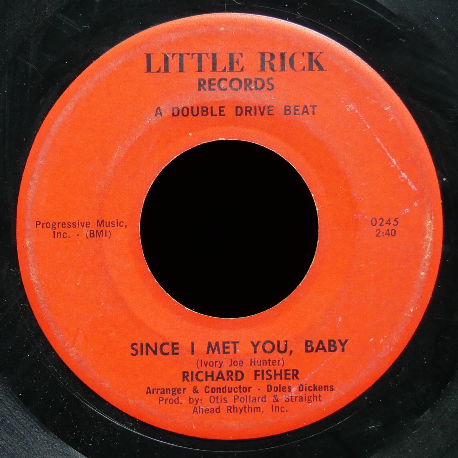 RICHARD FISHER Turn The Page / Since I Met You, Baby 45 LITTLE RICK 0244 US 1983