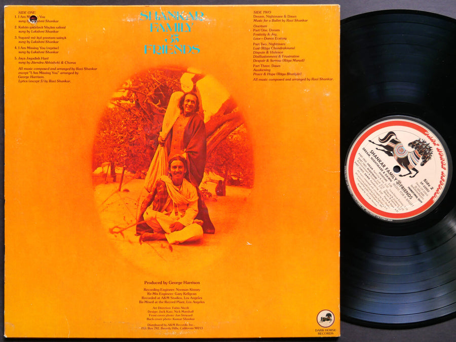 SHANKAR FAMILY & FRIENDS LP DARK HORSE RECORDS SP-22002 US 1974 CLEAN