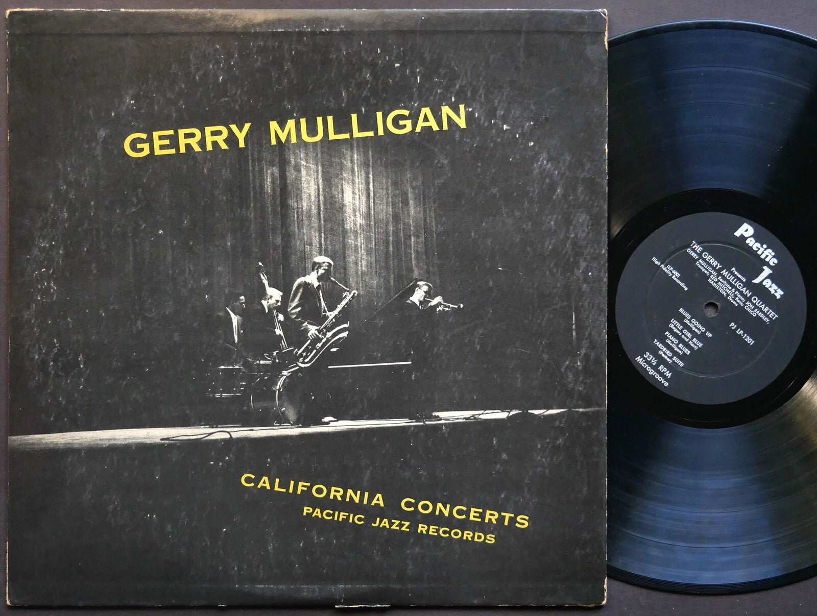 GERRY MULLIGAN California Concerts LP PACIFIC JAZZ PJ 1201 DG MONO Zoot Sims