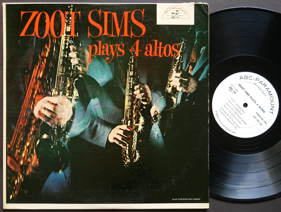 ZOOT SIMS Plays Four Altos LP ABC-Paramount ABC 198 US 1957 Jazz DG MONO PROMO
