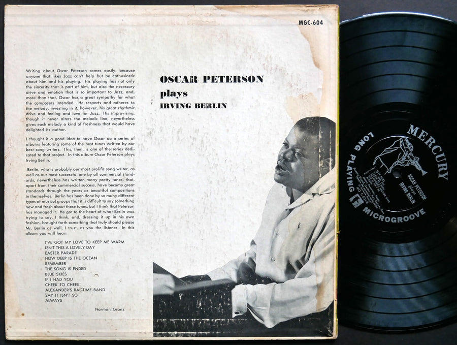 OSCAR PETERSON Plays Irving Berlin LP MERCURY MGC-603 US 1953 DG MONO Ray Brown