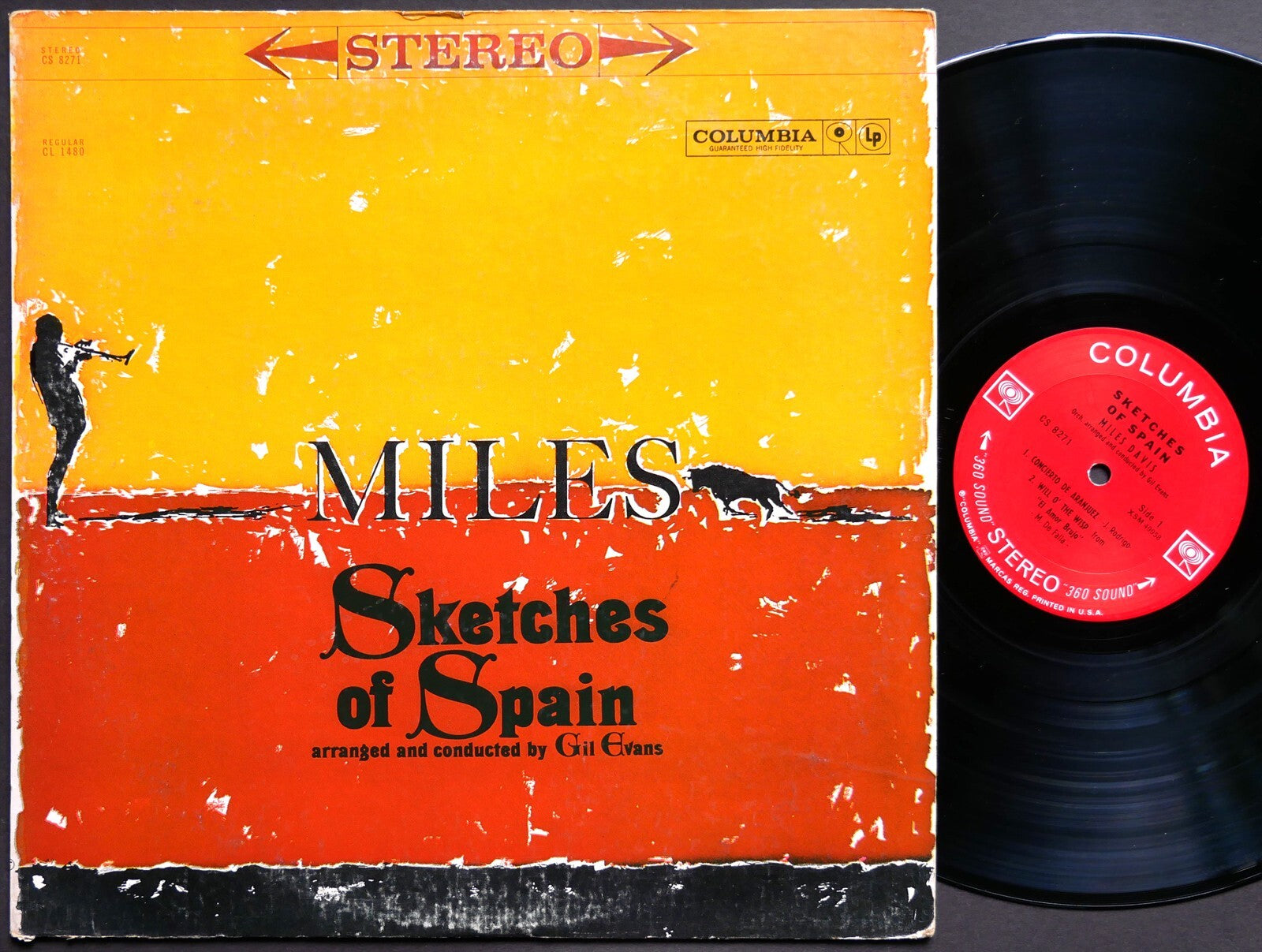 MILES DAVIS Sketches Of Spain LP COLUMBIA CS 8271 US 1963 2-EYE ST Gil Evans