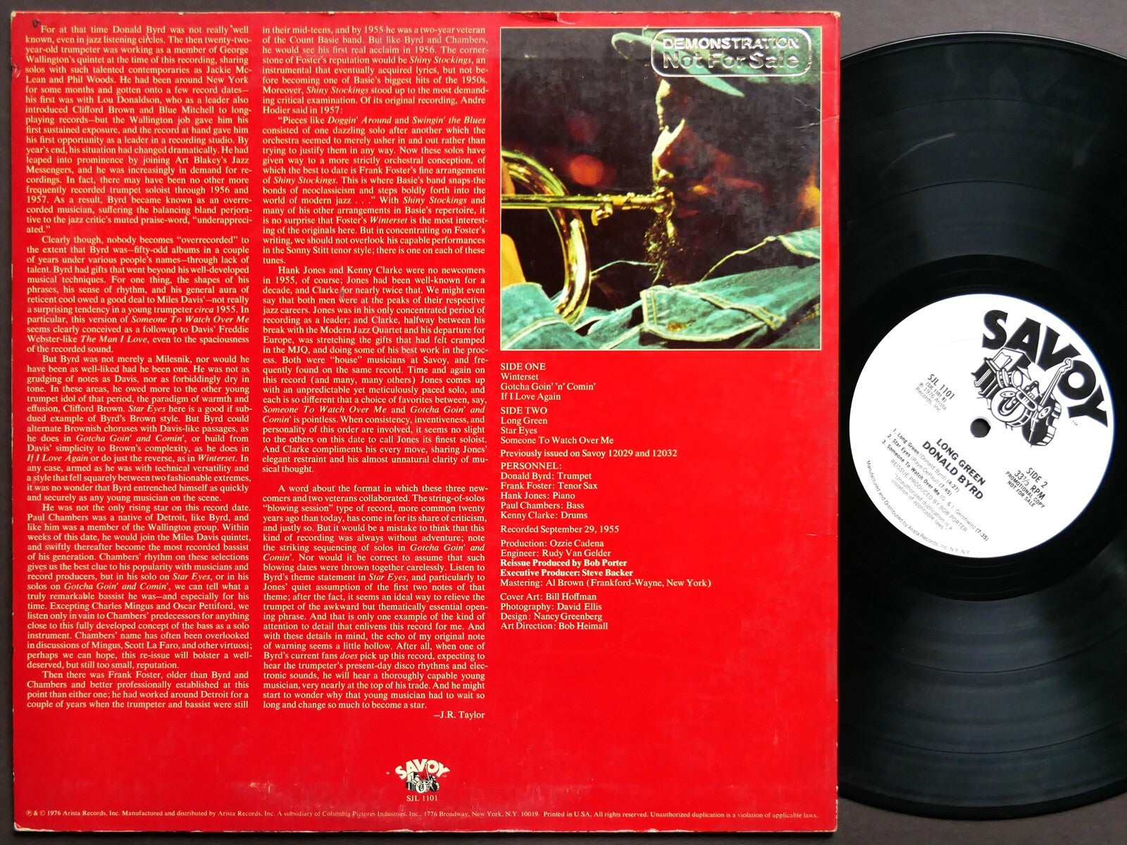 DONALD BYRD Long Green LP SAVOY RECORDS SJL 1101 US 1976 PROMO Paul Chambers