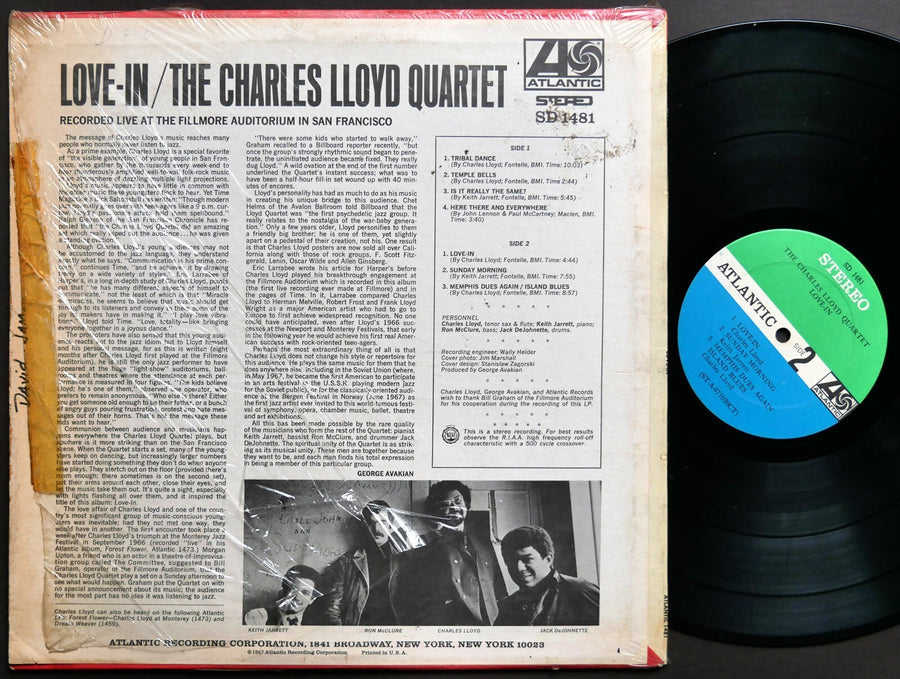 CHARLES LLOYD Quartet Love-In LP ATLANTIC 1481 US 1967 JAZZ Jack DeJohnette
