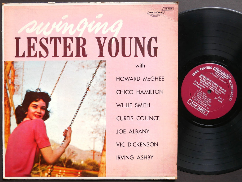 LESTER YOUNG HOWARD MCGHEE CHICO HAMILTON Swinging LP SCORE SLP-4028 DG MONO