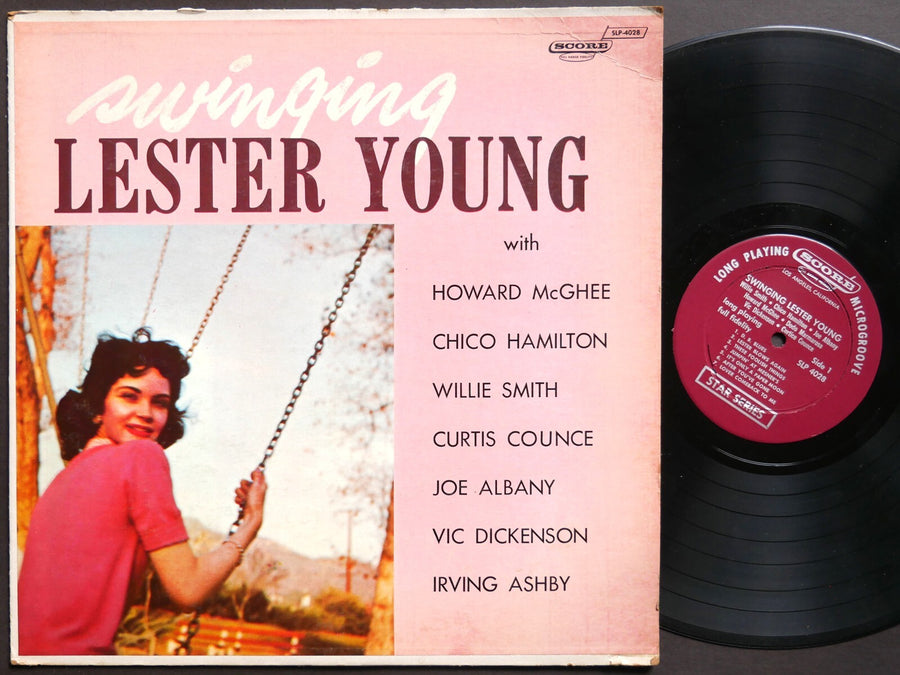 LESTER YOUNG HOWARD MCGHEE CHICO HAMILTON Swinging LP SCORE SLP-4028 DG MONO