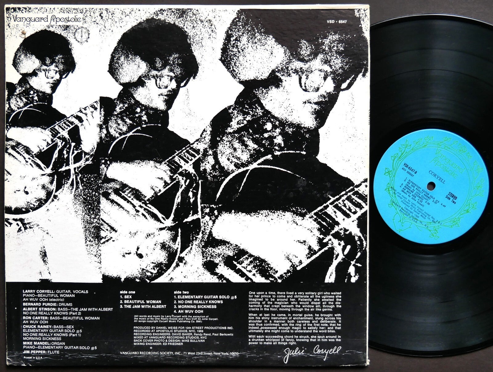LARRY CORYELL Coryell LP VANGUARD APOSTOLIC VSD 6547 US 1969 Jazz Funk