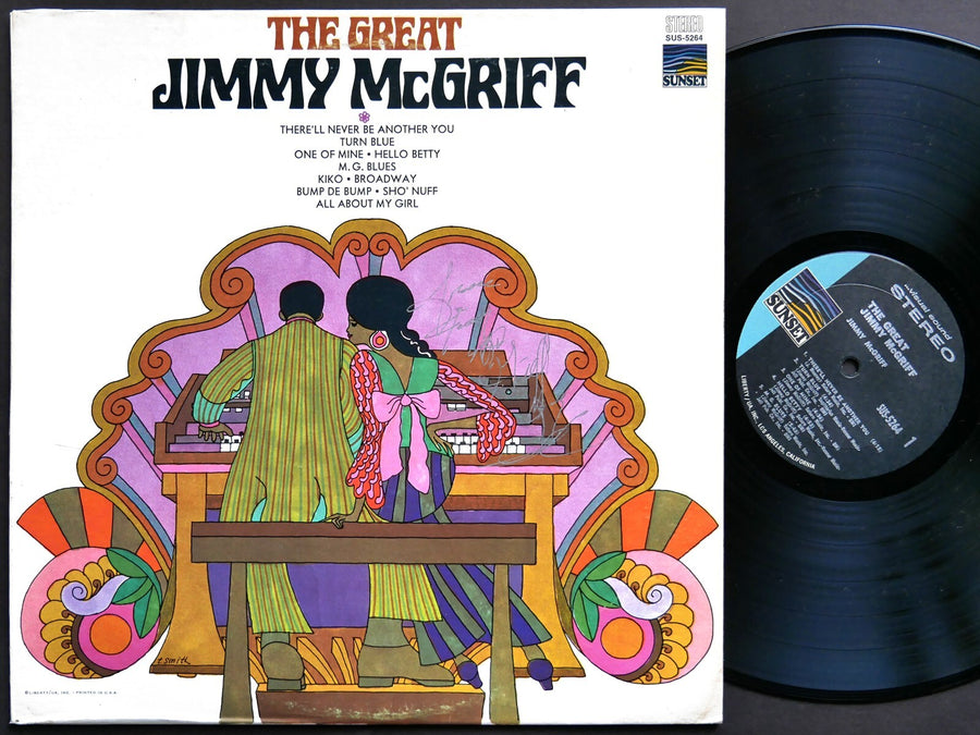 JIMMY MCGRIFF The Great LP SUNSET RECORDS SUS-5264 US 1969 JAZZ AUTOGRAPHED
