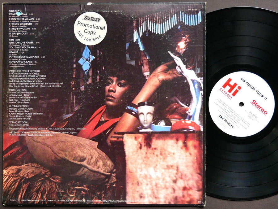 ANN PEEBLES Tellin' It LP HI RECORDS SHL 32091 US 1975 Soul Funk