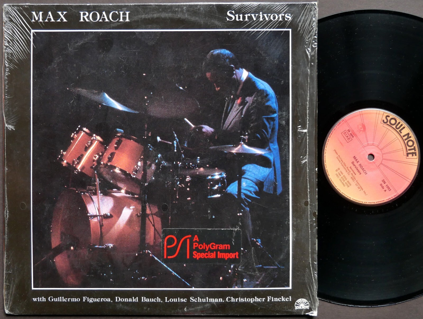 MAX ROACH Survivors LP SOUL NOTE SN 1093 ITALY 1984 JAZZ Chris Finckel
