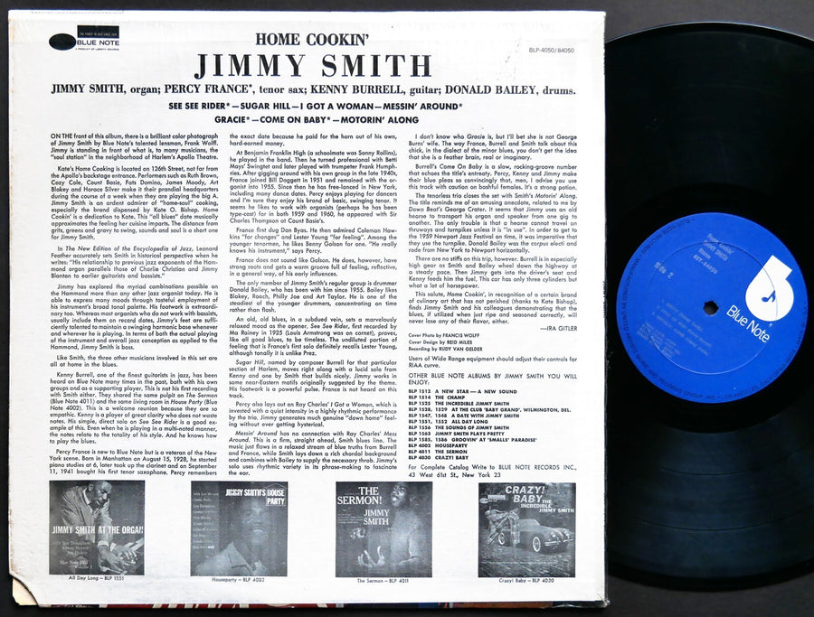 JIMMY SMITH Home Cookin' LP BLUE NOTE BST 84050 US 1977 JAZZ RE Kenny Burrell
