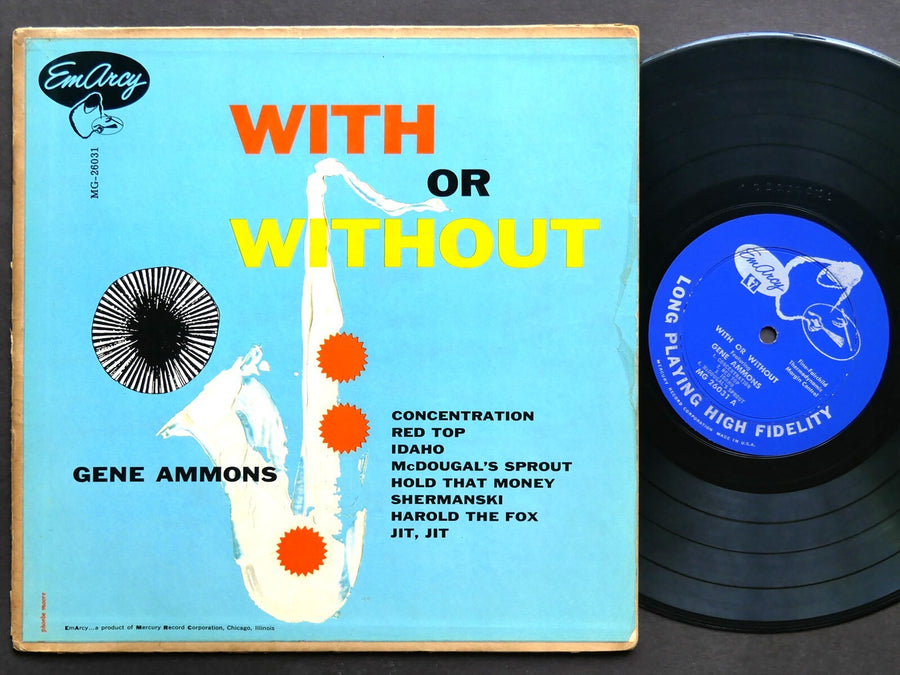 GENE AMMONS With Or Without 10" LP EMARCY MG 26031 US 1954 JAZZ DG MONO