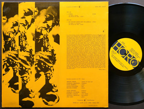 ARCHIE SHEPP Jazz A Confronto 27 LP HORO HLL 101-27 ITALY 1976 Dave Burrell VG+