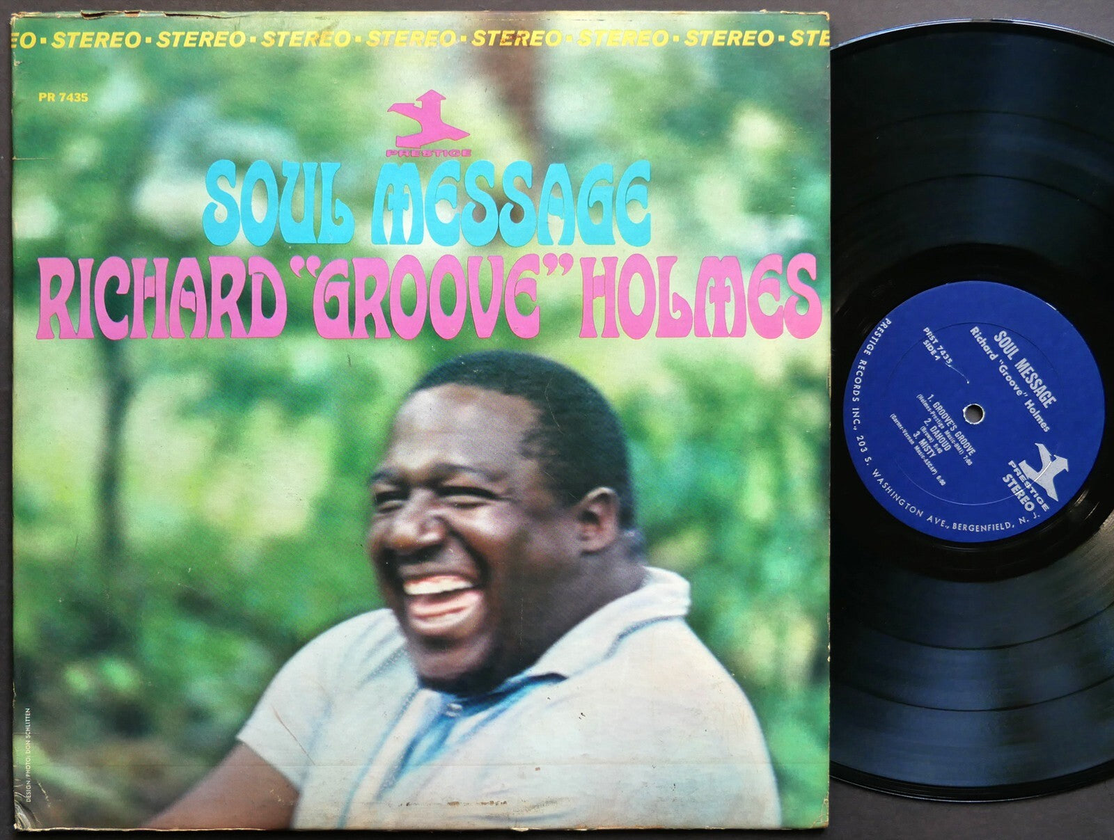 RICHARD GROOVE HOLMES Soul Message LP PRESTIGE PRST 7435 US 1965 RVG Jazz Funk