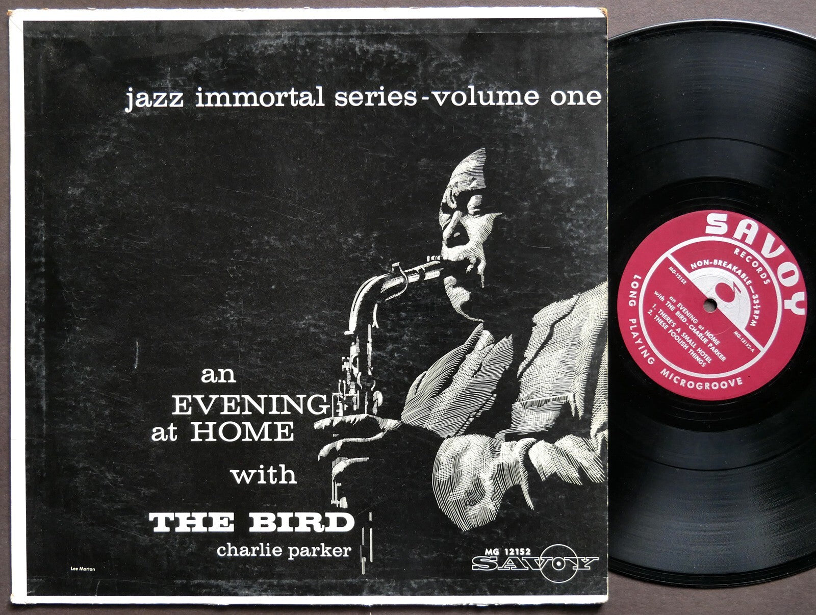 CHARLIE PARKER An Evening At Home With The Bird LP SAVOY RECORDS MG-12152 MONO