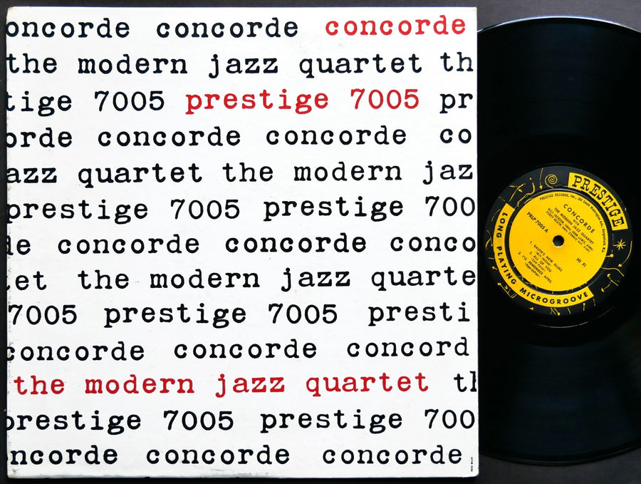 THE MODERN JAZZ QUARTET Concorde LP PRESTIGE PRLP 7005 NJ RVG DG MONO VG+
