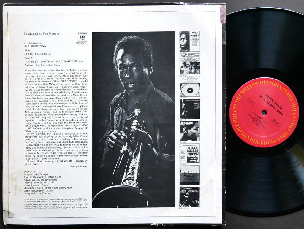 MILES DAVIS In A Silent Way LP COLUMBIA PC 9875 Wayne Shorter Herbie Hancock