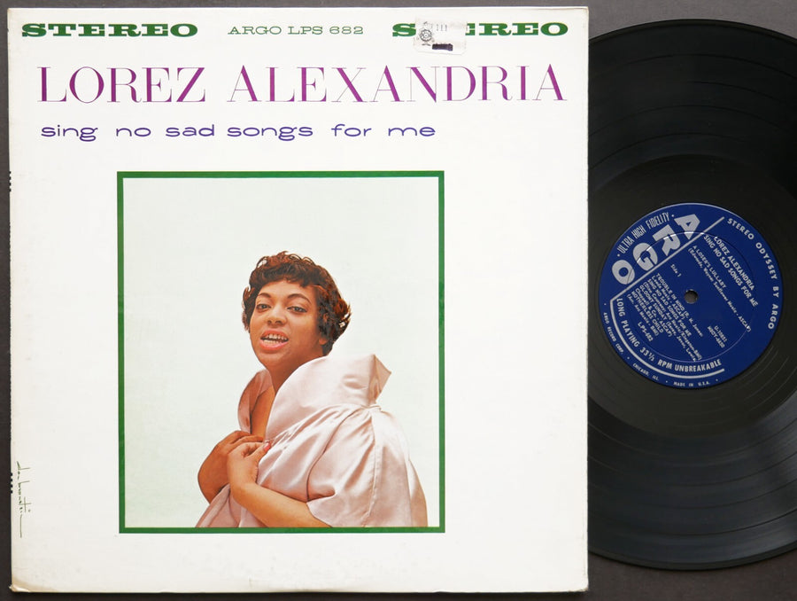 LOREZ ALEXANDRIA Sing No Sad Songs For Me LP ARGO LPS 682 US 1961 DG ST JAZZ VG+