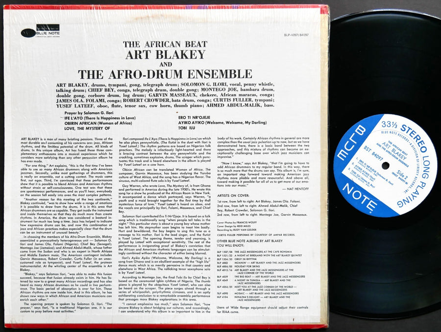 ART BLAKEY The African Beat LP BLUE NOTE 84097 RVG LIBERTY JAZZ Yusef Lateef