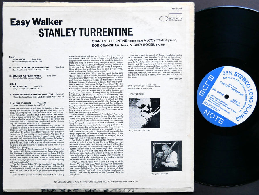 STANLEY TURRENTINE Easy Walker LP BLUE NOTE BST 84268 US 1968 RVG McCoy Tyner