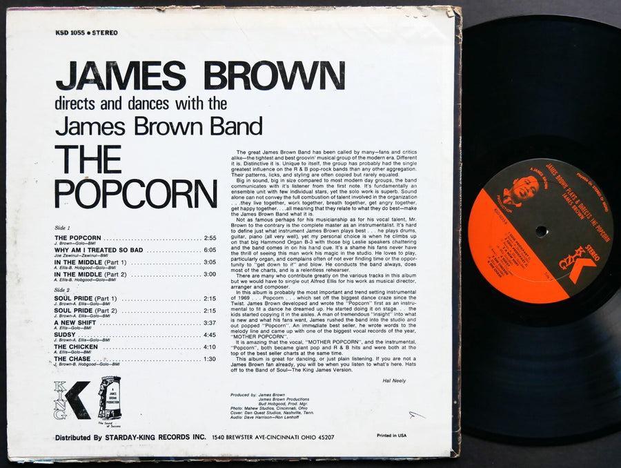 JAMES BROWN The Popcorn LP KING RECORDS KSD 1055 US 1969 Soul Funk