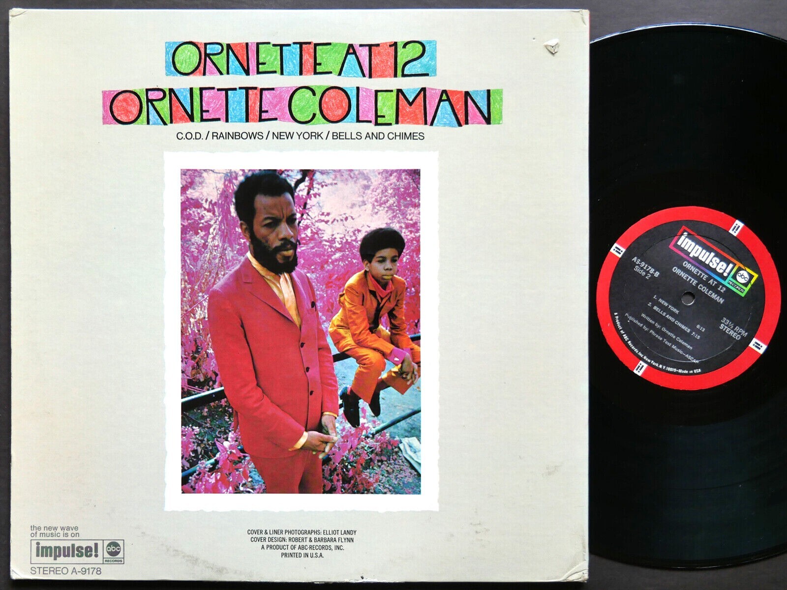 ORNETTE COLEMAN Ornette At 12 LP IMPULSE! AS-9178 US 1969 JAZZ Charlie Haden VG+