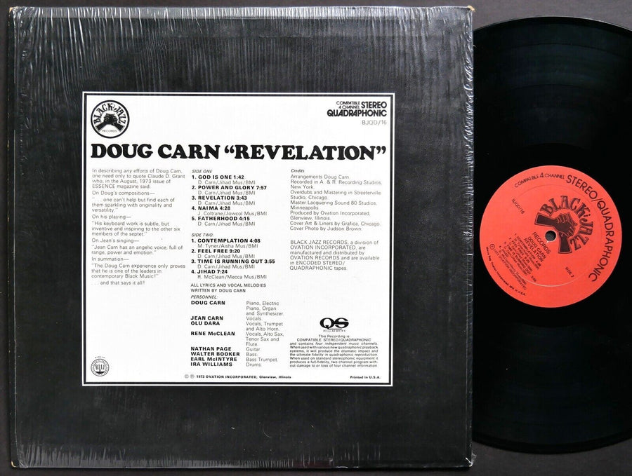 DOUG CARN JEAN CARN Revelation LP BLACK JAZZ RECORDS BJQD/16 US 1973
