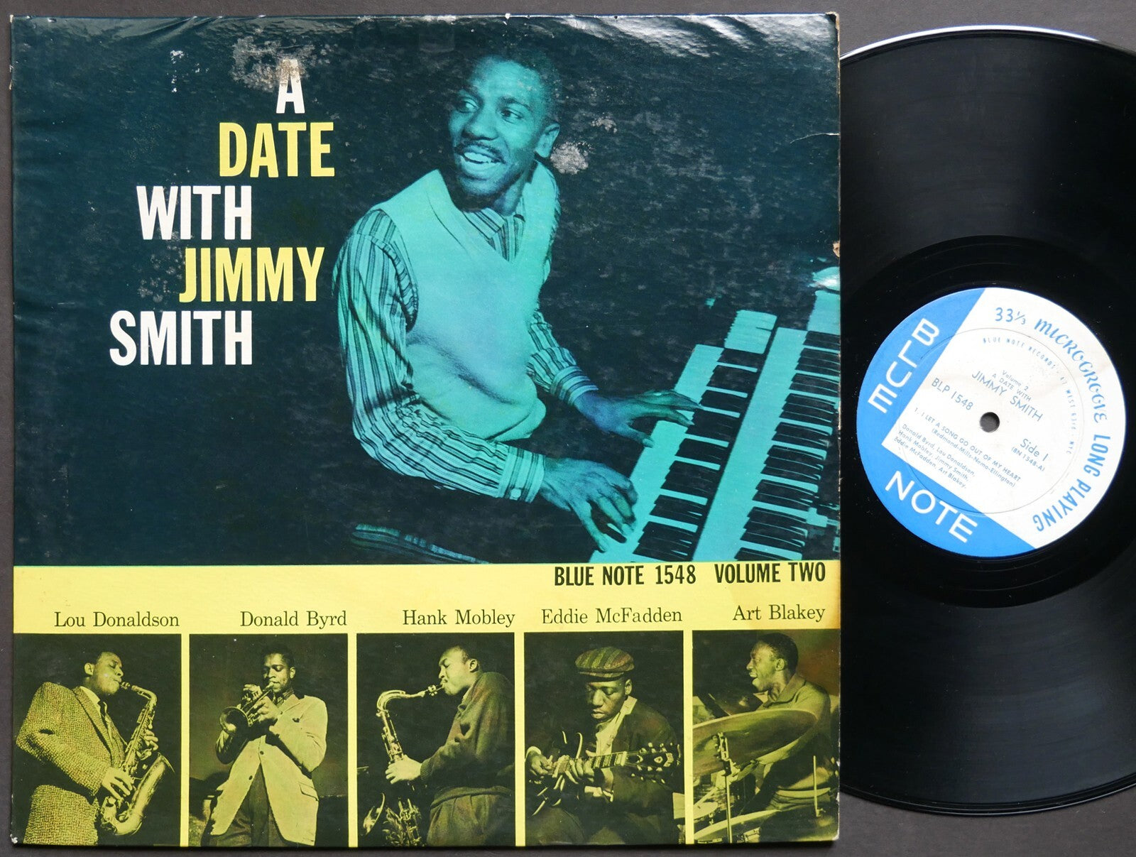 JIMMY SMITH A Date With Vo 2 BLUE NOTE 1548 Hank Mobley Art Blakey Donald Byrd