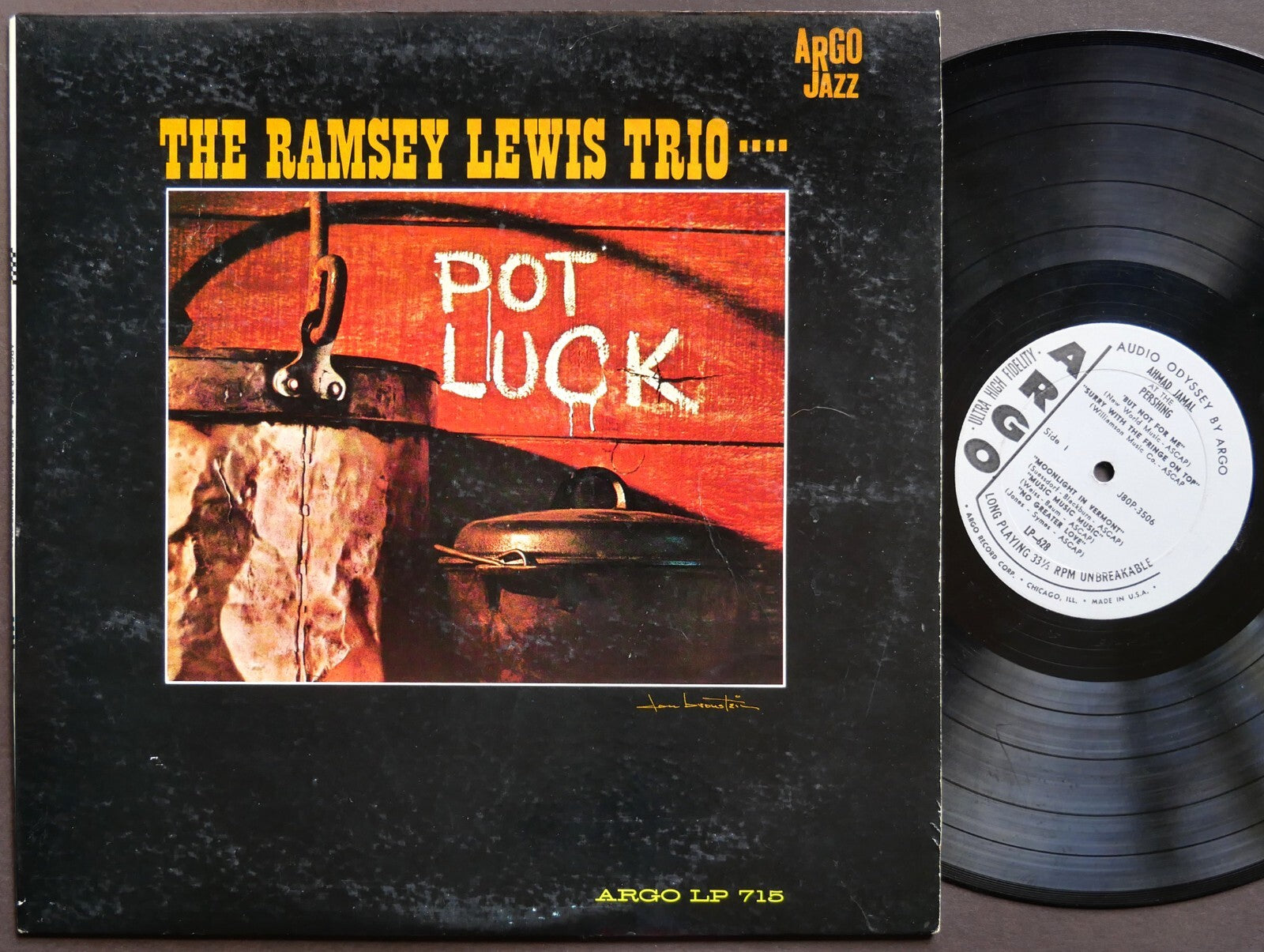 RAMSEY LEWIS TRIO Pot Luck LP ARGO LP-715 US 1963 MONO JAZZ Red Holt Eldee Young