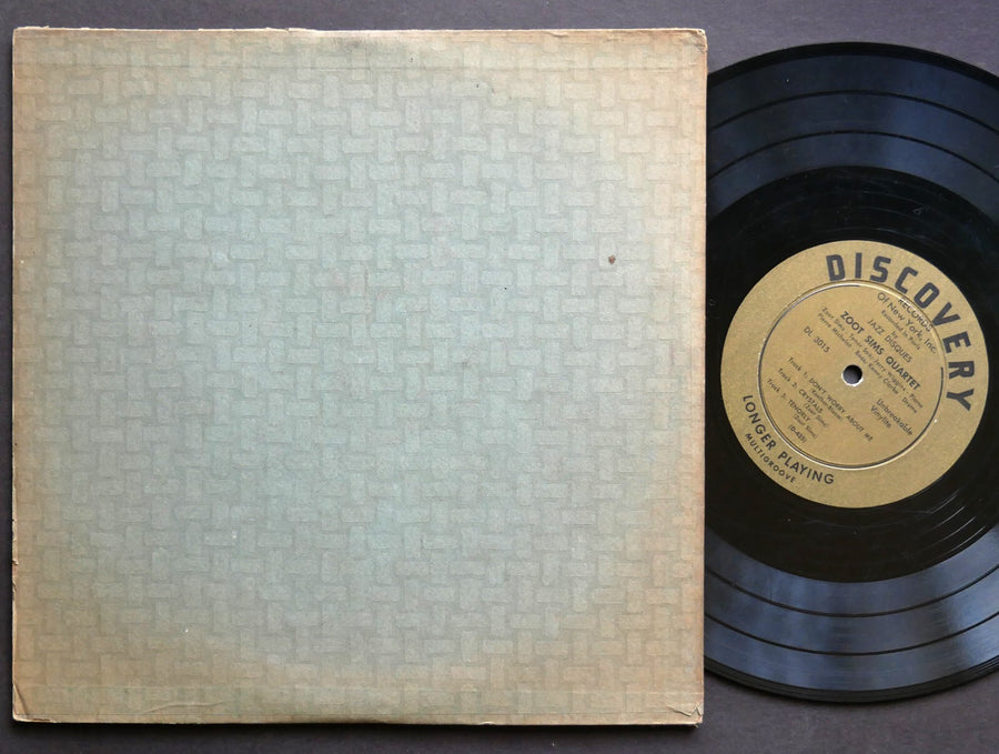 ZOOT SIMS Quartet 10" LP DISCOVERY RECORDS DL3015 US 1953 DG MONO Kenny Clarke