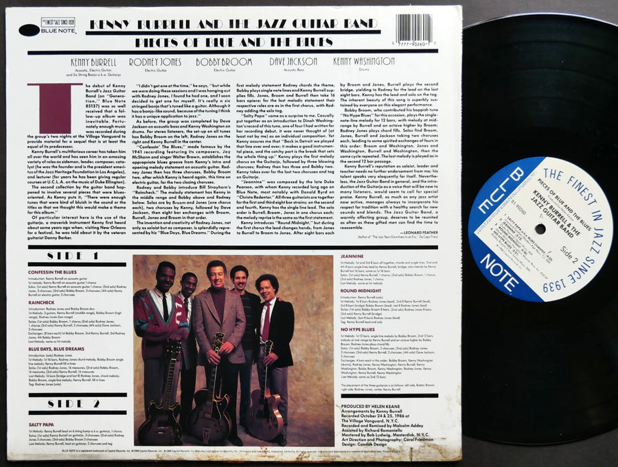 KENNY BURRELL Pieces Of Blue And The Blues LP BLUE NOTE B1-90260 US 1988 JAZZ