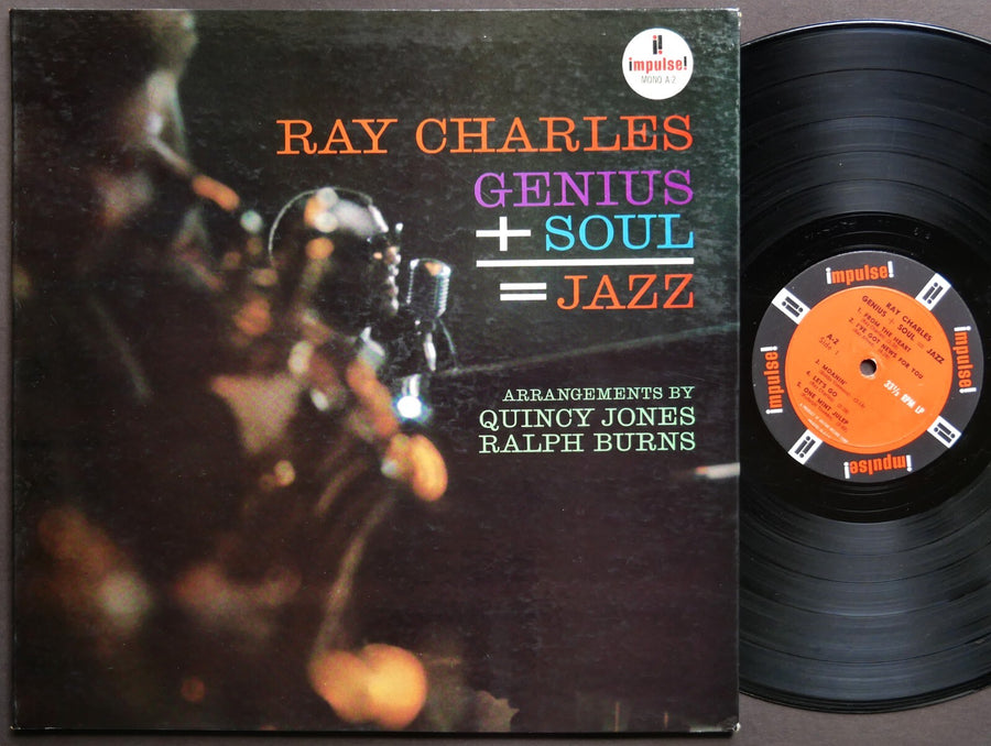 RAY CHARLES Genius + Soul = Jazz LP IMPULSE! A-2 US 1961 RVG MONO Roy Haynes