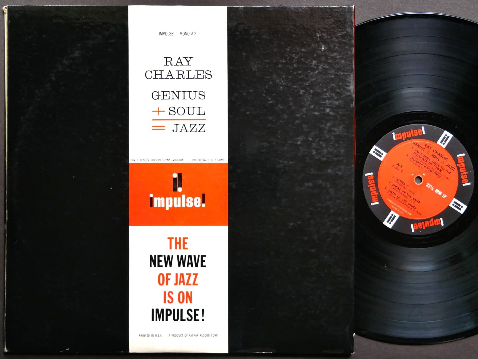 RAY CHARLES Genius + Soul = Jazz LP IMPULSE! A-2 US 1961 RVG MONO Roy Haynes