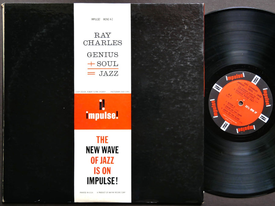 RAY CHARLES Genius + Soul = Jazz LP IMPULSE! A-2 US 1961 RVG MONO Roy Haynes