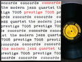 THE MODERN JAZZ QUARTET Concorde LP PRESTIGE PRLP 7005 NJ RVG DG MONO