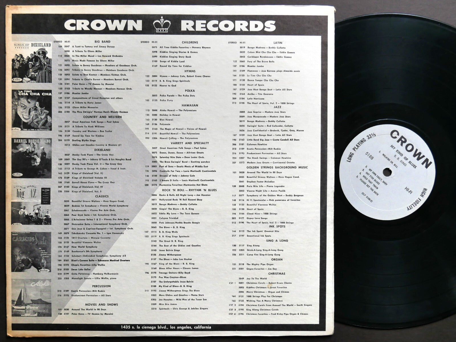 B. B. KING My Kind Of Blues LP CROWN RECORDS CLP 5188 US 1960s MONO Blues