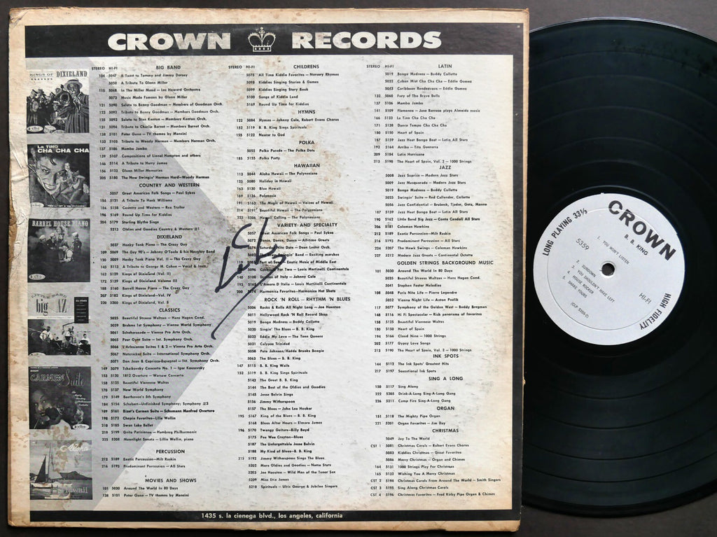 B. B. KING Self Titled LP CROWN RECORDS CLP 5359 US 1963 MONO Blues