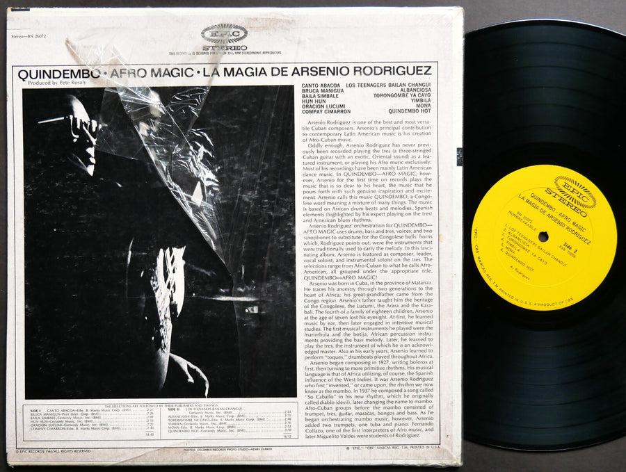 LA MAGIA DE ARSENIO RODRIGUEZ Quindembo/Afro Magic LP EPIC BN-26072 US 1963 VG+