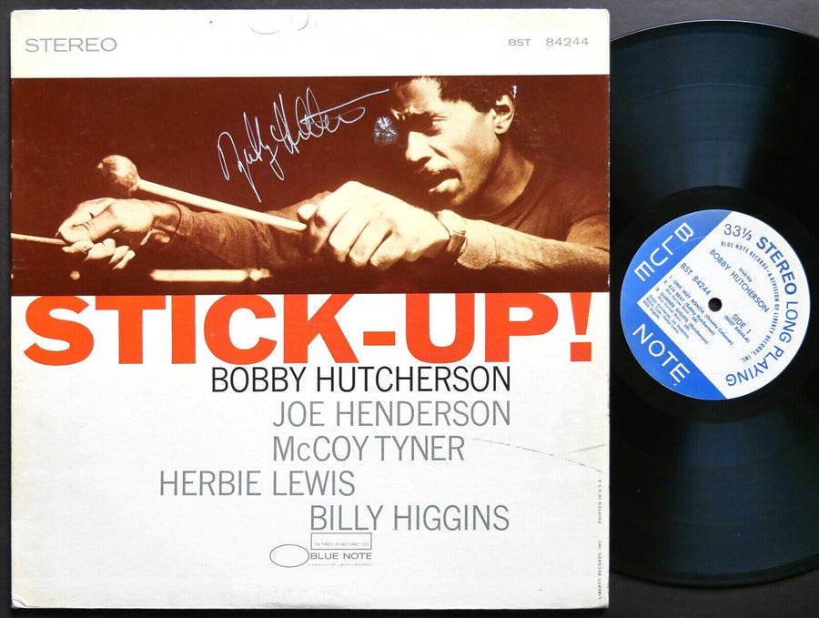 SIGNED by BOBBY HUTCHERSON Stick-Up! LP BLUE NOTE BST 84244 US 1968 LIBERTY JAZZ