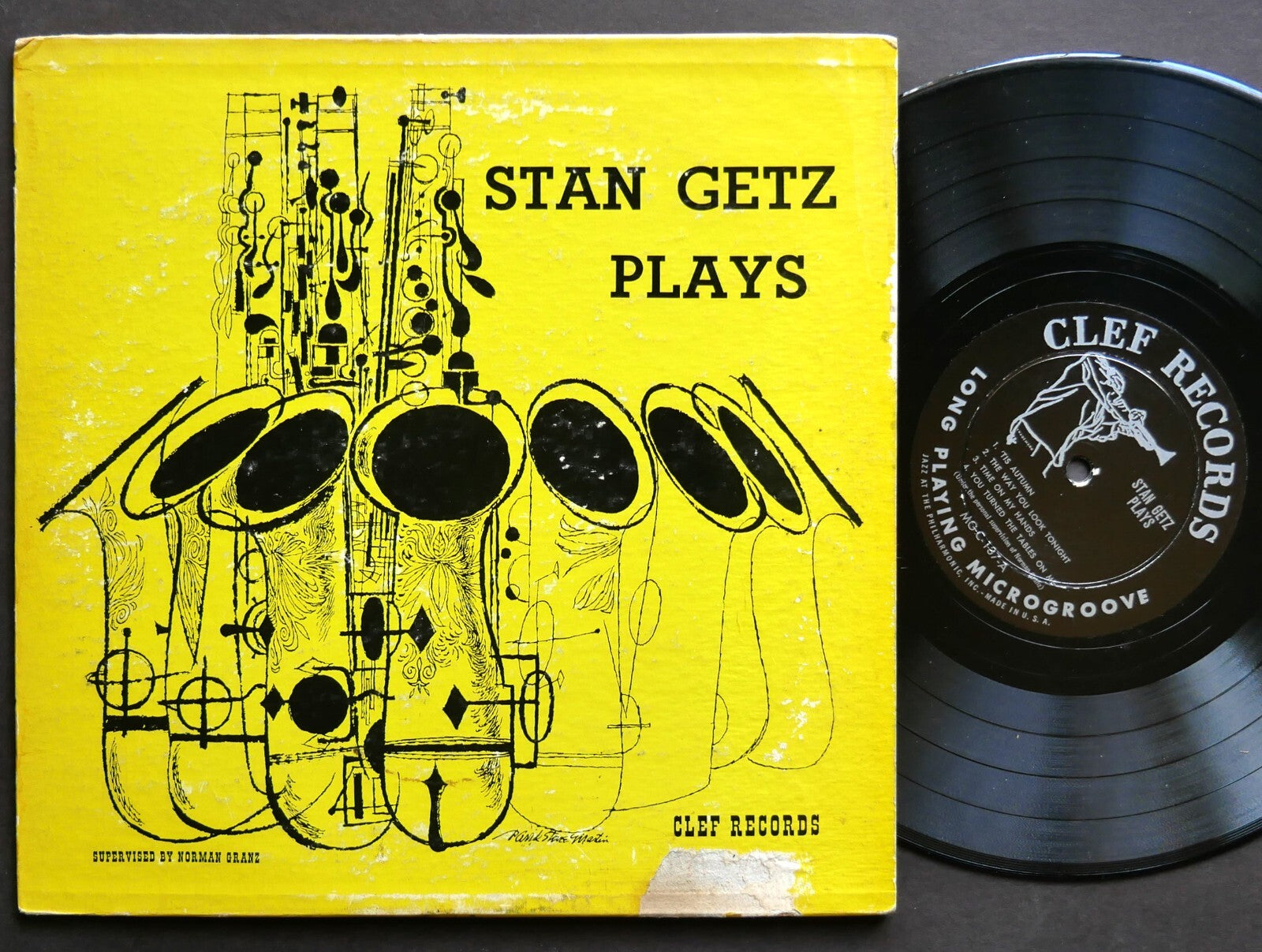 STAN GETZ Plays 10" LP CLEF RECORDS MGC-137 US 1953 DG MONO JAZZ Duke Jordan