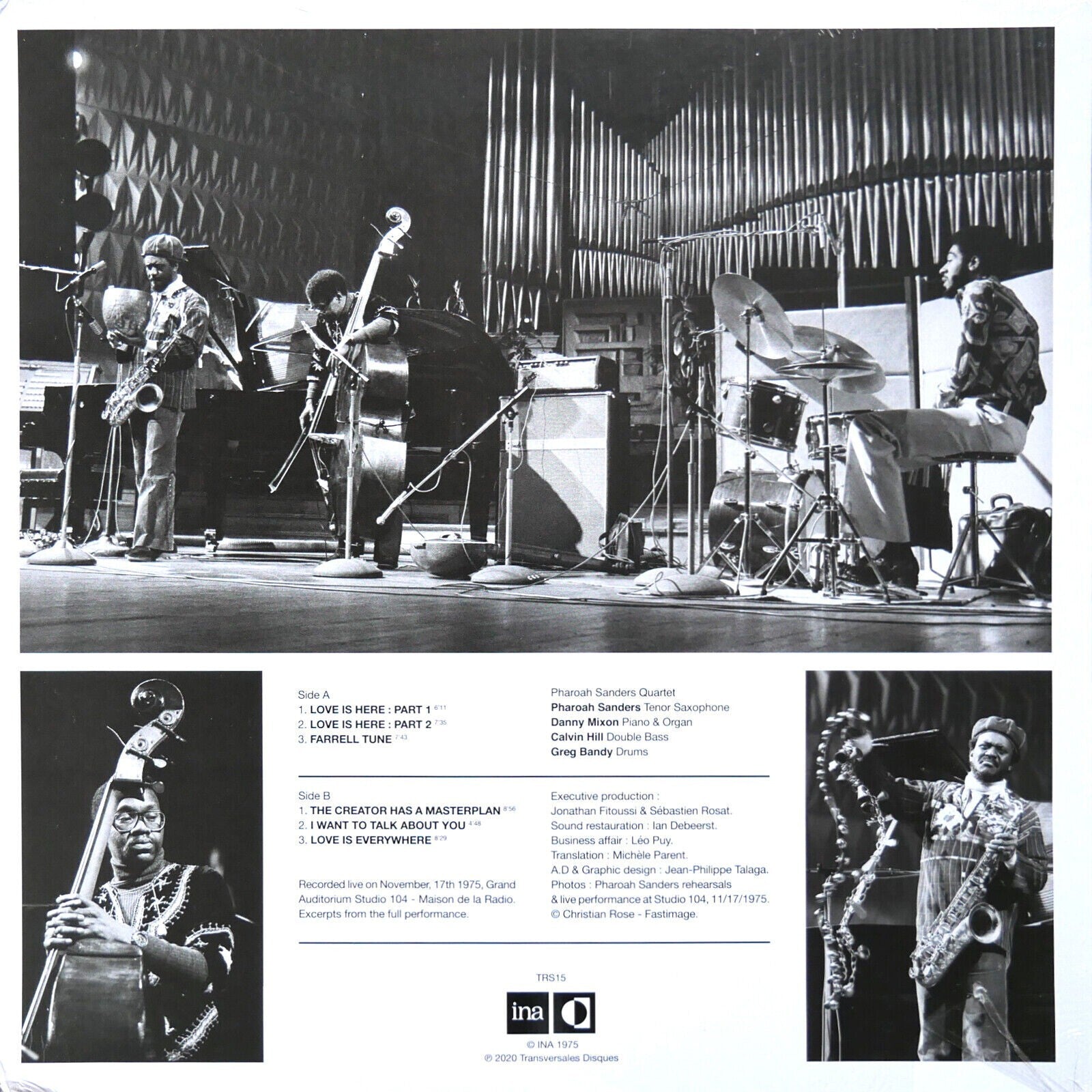 PHAROAH SANDERS Live In Paris 1975 LP TRANSVERSALES DISQUES TRS15 FRANCE 2020
