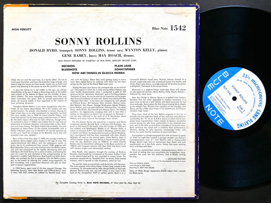 SONNY ROLLINS Volume 1 LP BLUE NOTE 1542 RVG EAR MONO LEX 47 W.63rd Donald Byrd